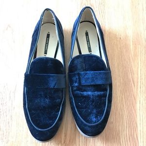 Navy Zara Loafers